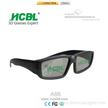 Plastic ABS Frame Polarized Linear Imax 3D Glasses With 0.29 - 0.4mm TAC Filter Lens